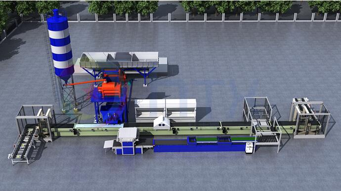 Wet casting doser machine feeding artificial stone production line