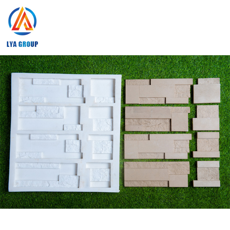 decorative concrete wall tile silicone culture artificial stone mold