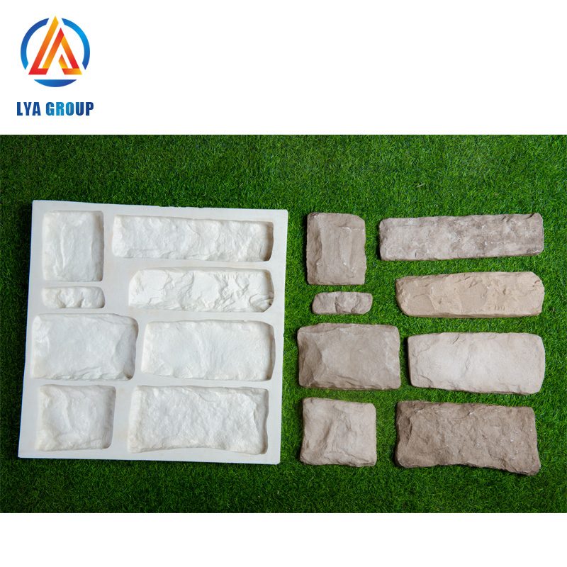 Decorative Rubber Exterior Wall House cladding brick silicone Veneer Stone mould